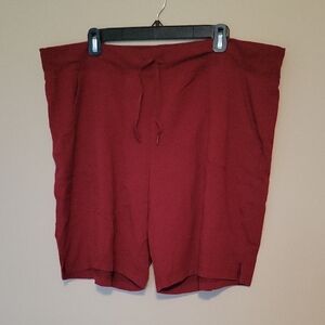 Athletic Works Red Athletic Shorts Lightweight Knee-Length